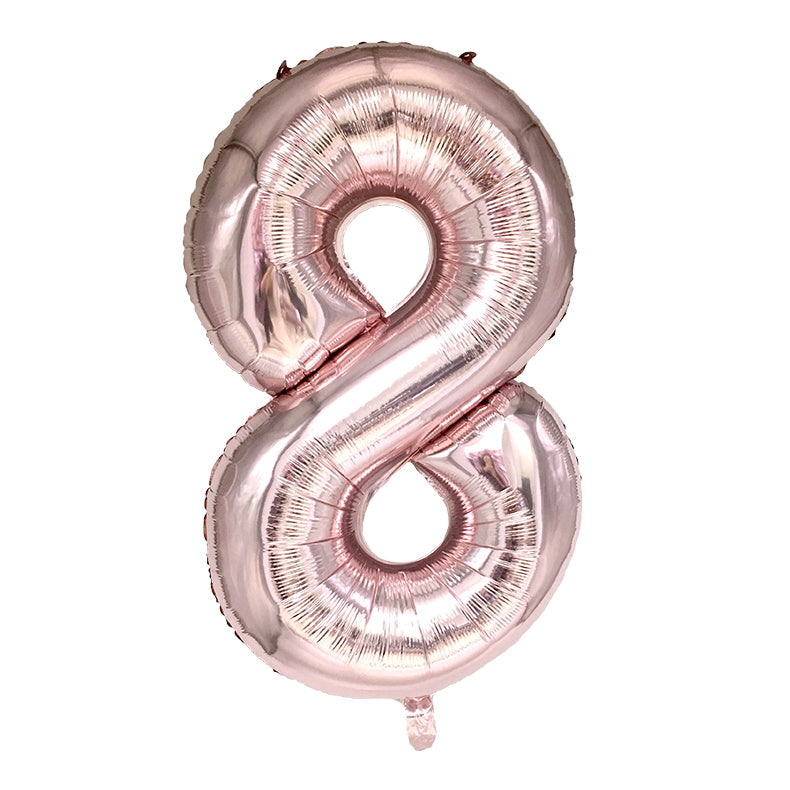 34" Light Pink Number Balloons