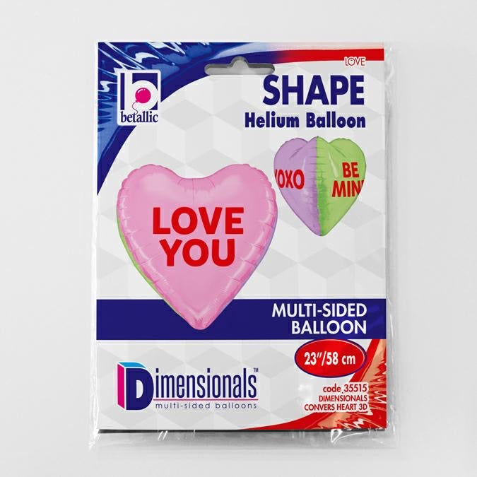 23" 3D Convers. Heart Foil Balloon