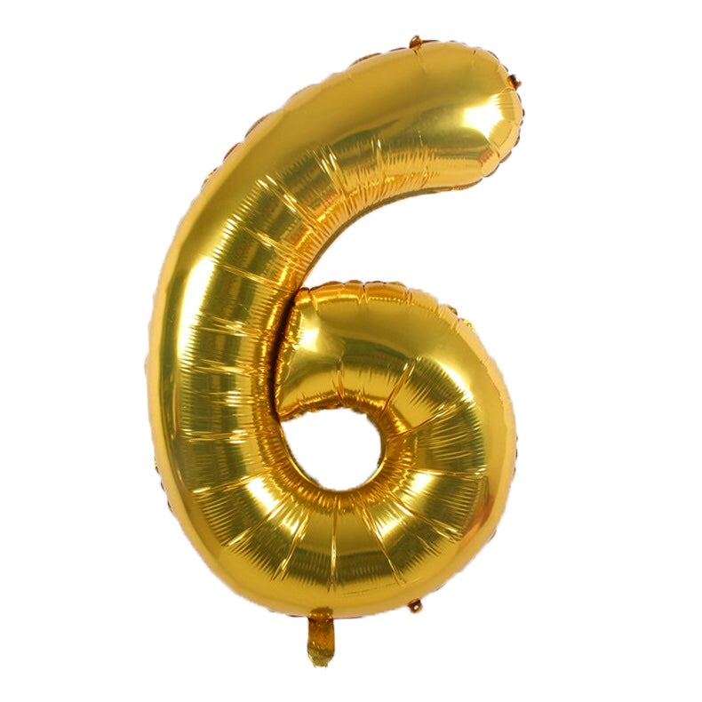 34" Gold Number Balloons