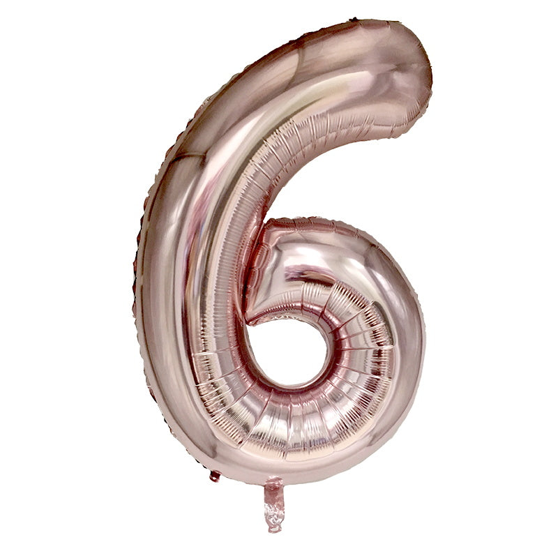 34" Light Pink Number Balloons