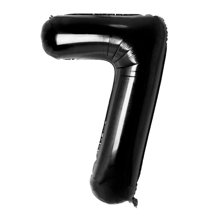 34" Black Number Balloons