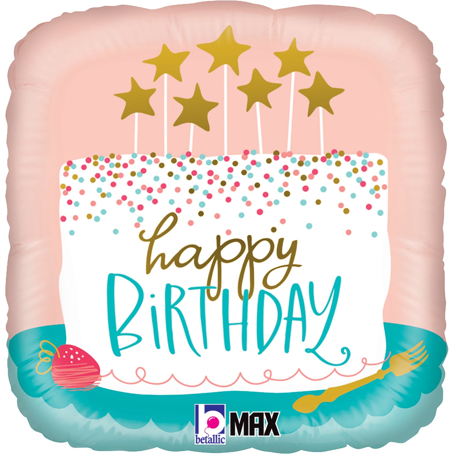 18" Confetti Cake Birthday Foil Balloon