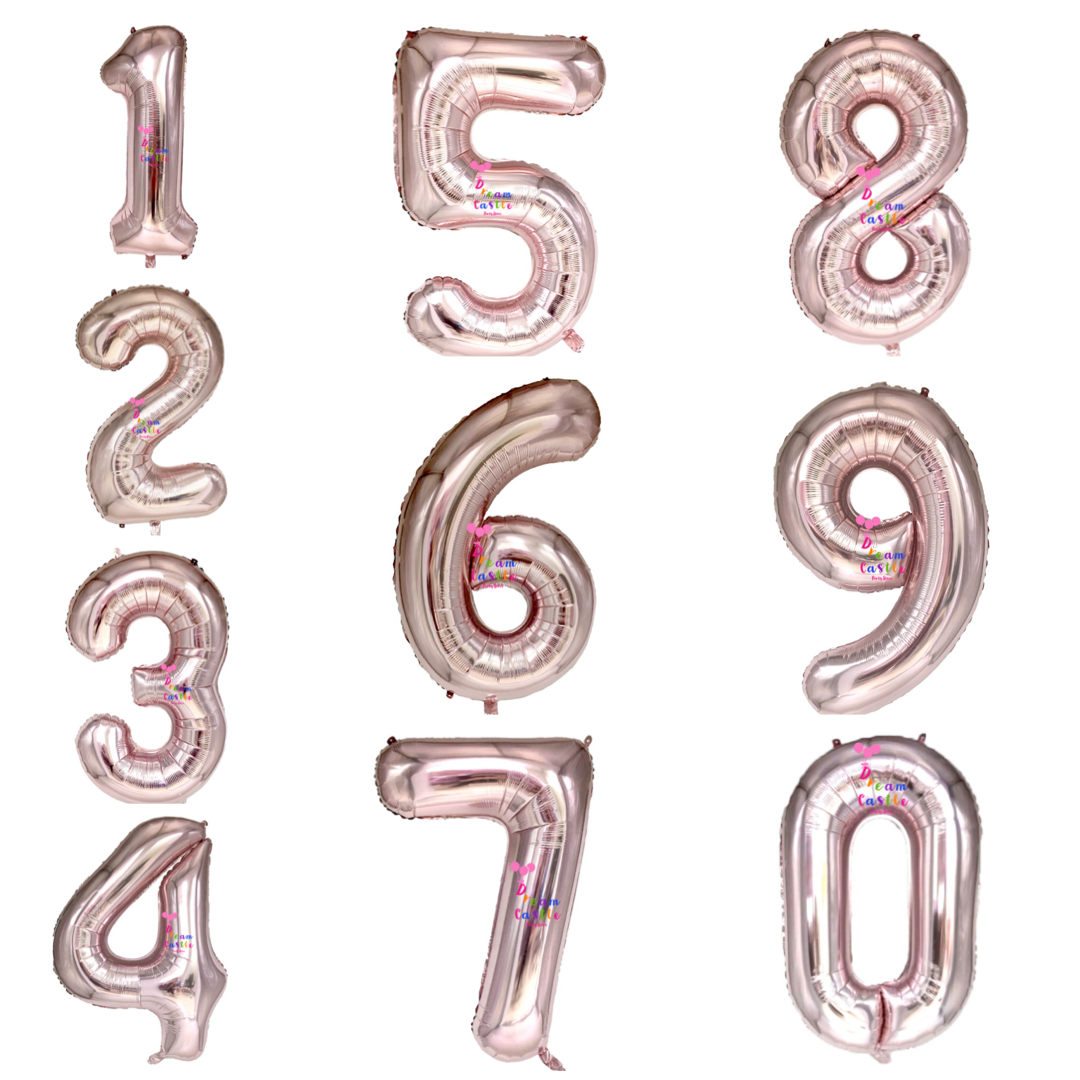34" Light Pink Number Balloons