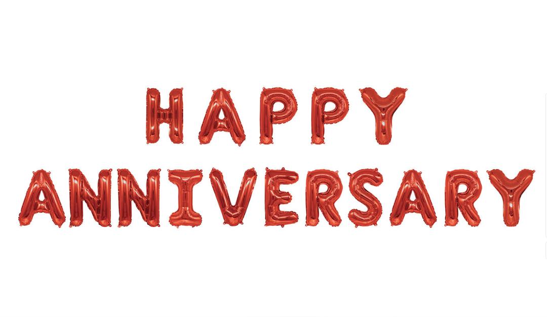 16" Happy Anniversary Phrase Foil Balloon