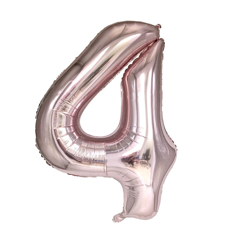 34" Light Pink Number Balloons