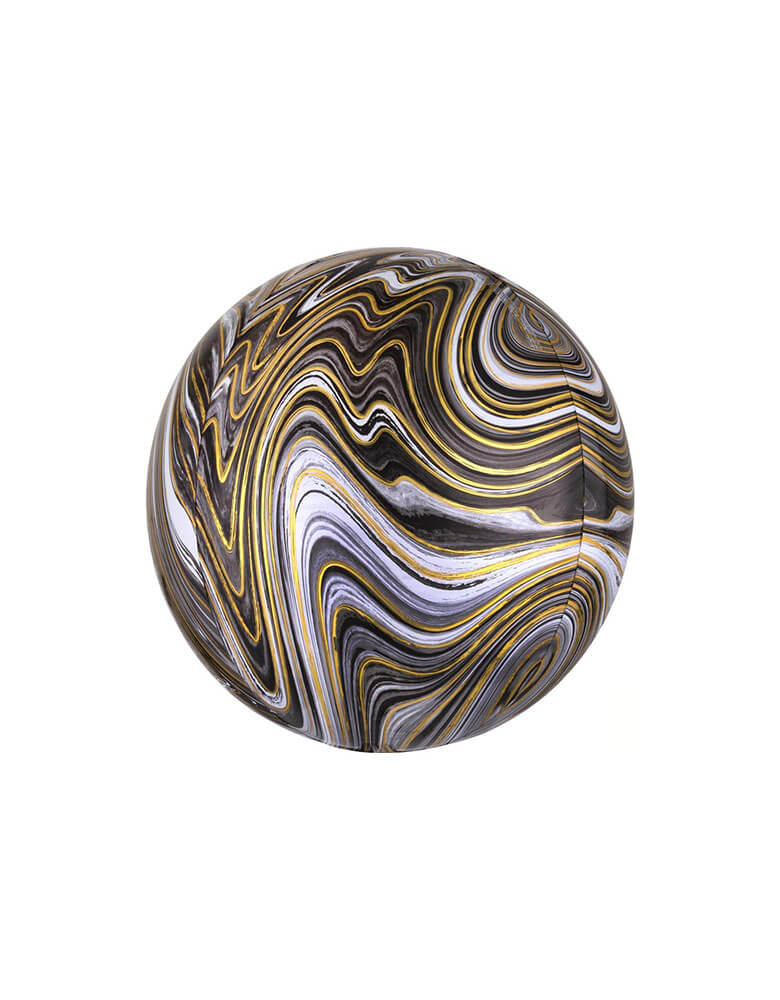 22" Brown & Gold Marble Orbz