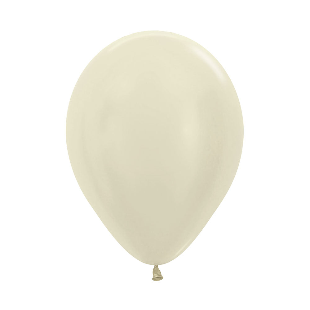 Satin Ivory Round Latex Balloon