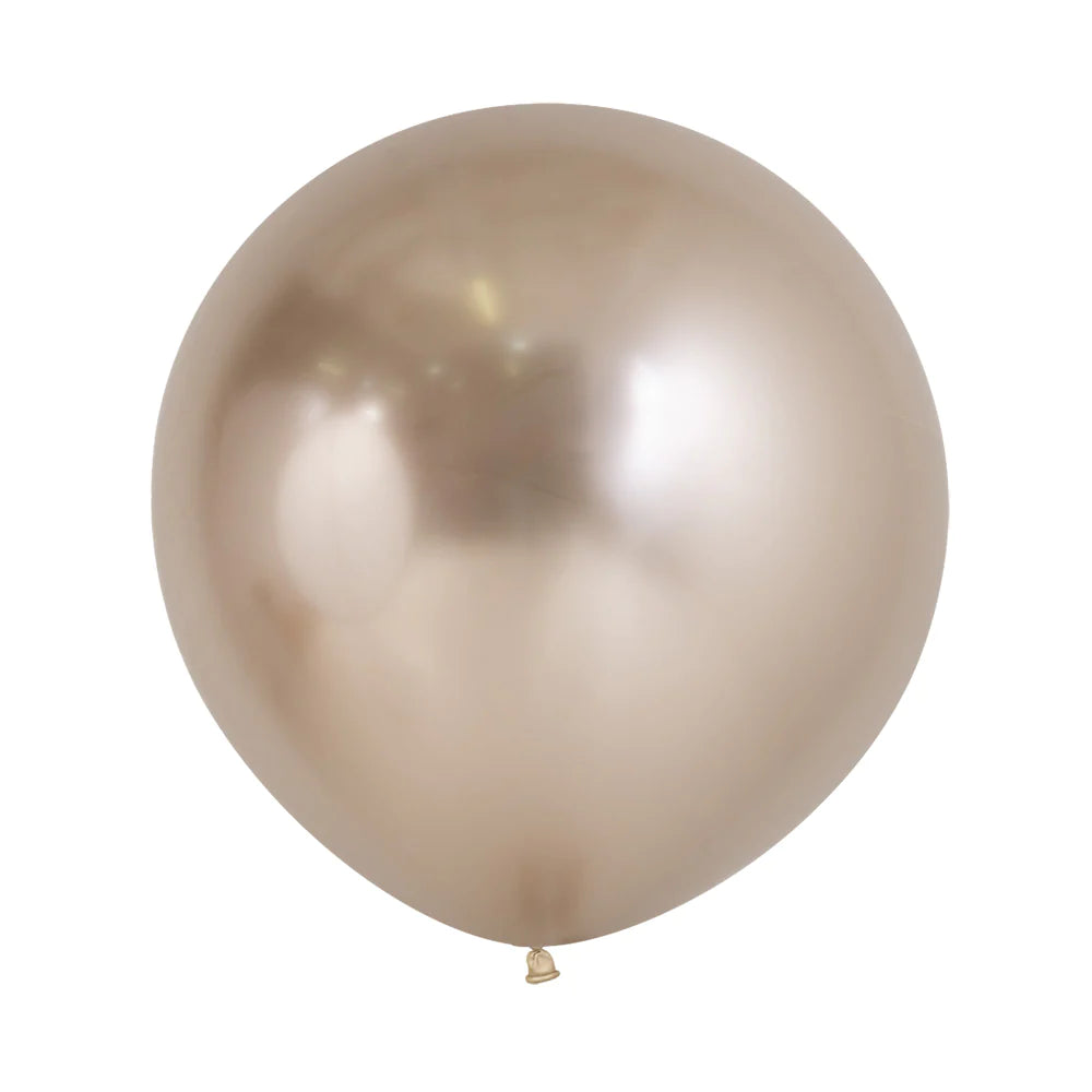 Reflex Champagne Round Latex Balloon