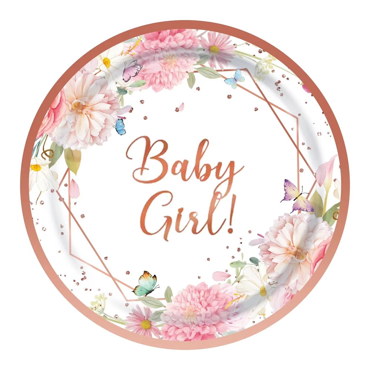 50pc Baby Girl Partyware Bundle