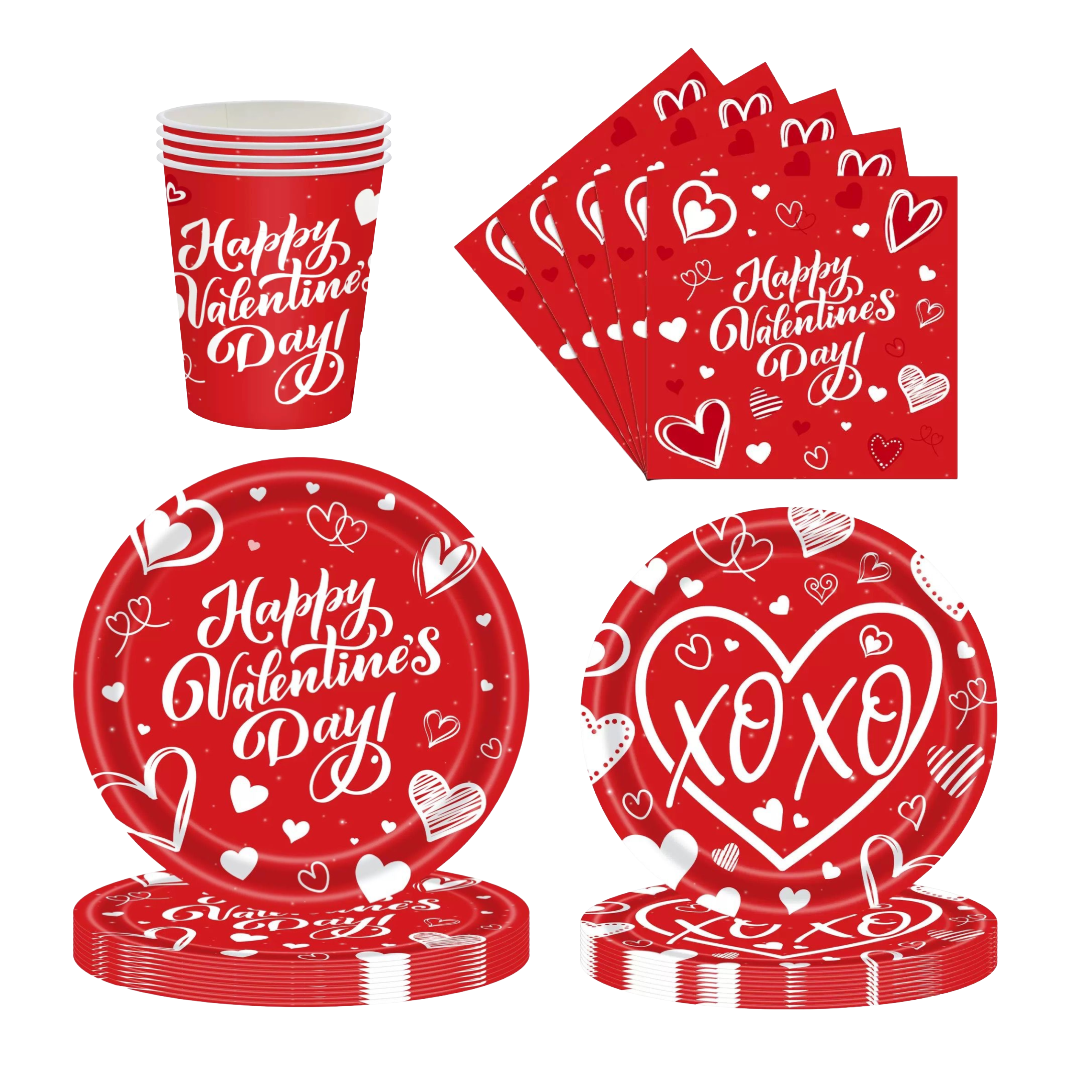 80 pcs Valentine’s Partyware Bundle