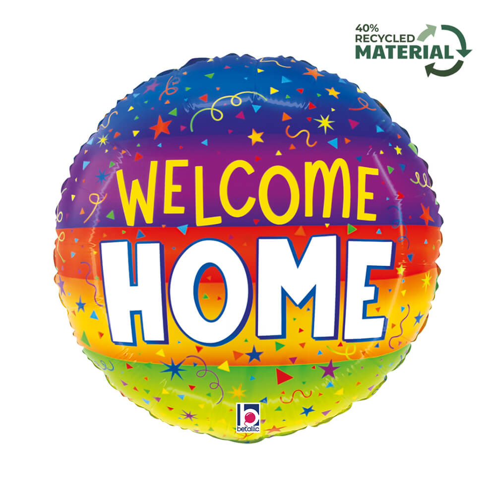 18" Welcome Home Streamers Foil Balloon