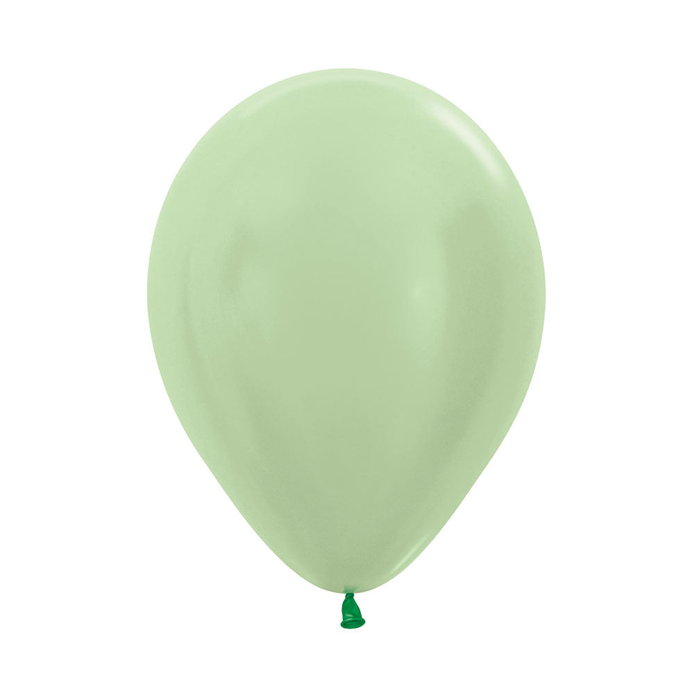 Satin Green Round Latex Balloon