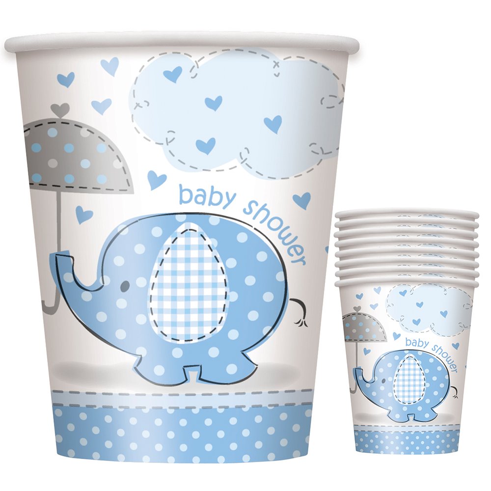 9.oz/270ml Elephant Baby Shower Cups (8pcs)