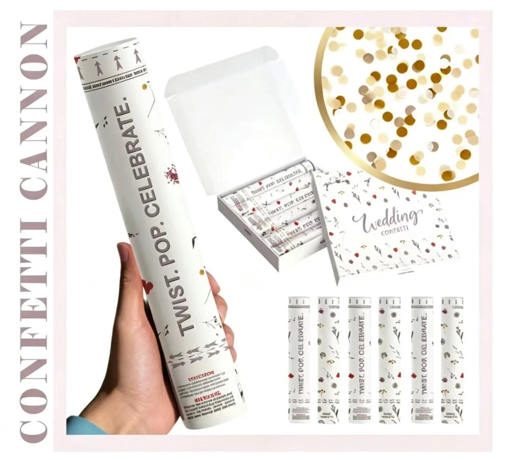 Confetti Cannon Poppers (white confetti)