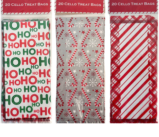 Christmas Cello Treat Bags (20 pcs)