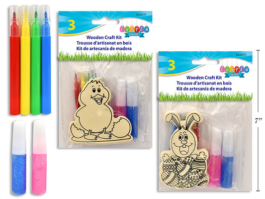 Easter Wooden Decoration Set w/ Markers