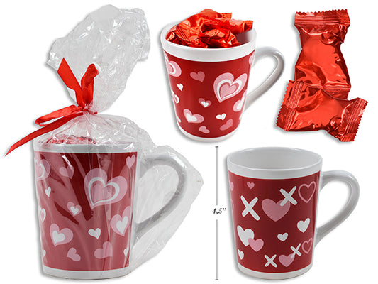 Valentine Mug (w/ cello wrap, ribbon & sweets)