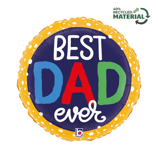 18" Best Dad Ever Bubbles Foil Balloon