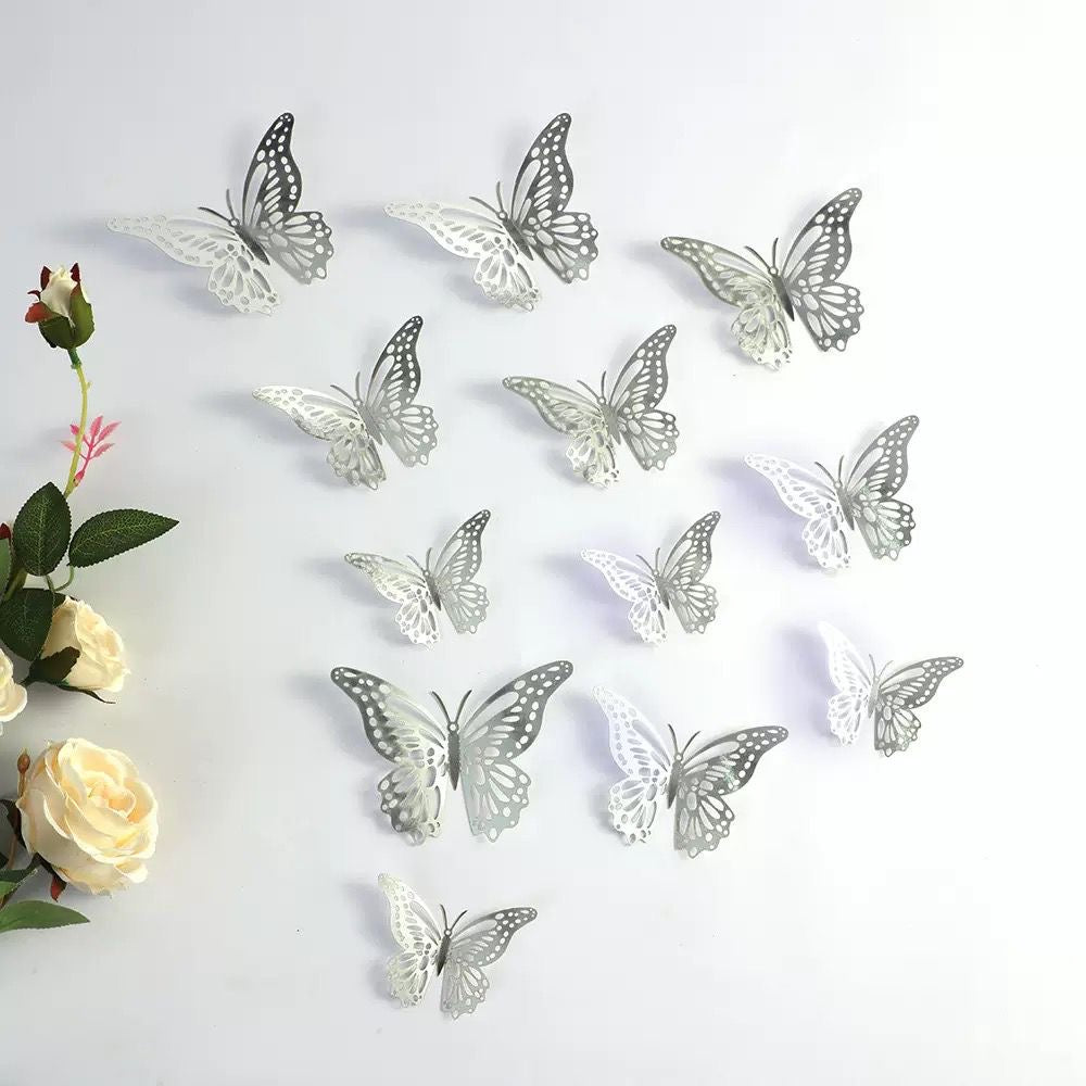 Metallic Butterflies (12 pcs)