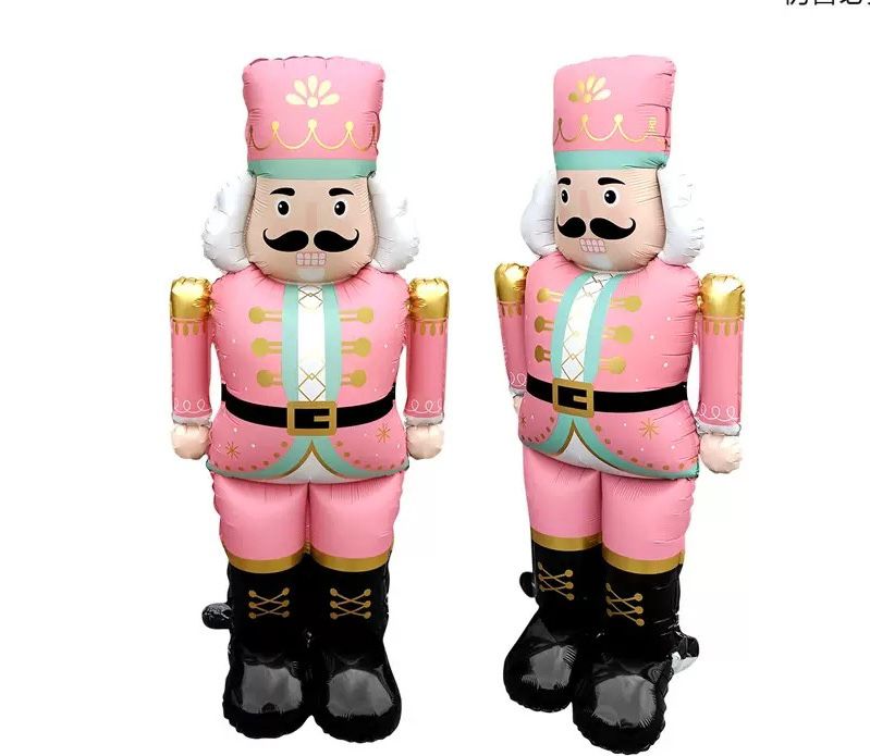 34" Pink Nutcracker Christmas Foil Balloon