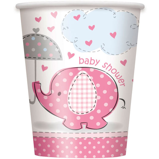 9.oz/270ml Elephant Baby Shower Cups (8pcs)