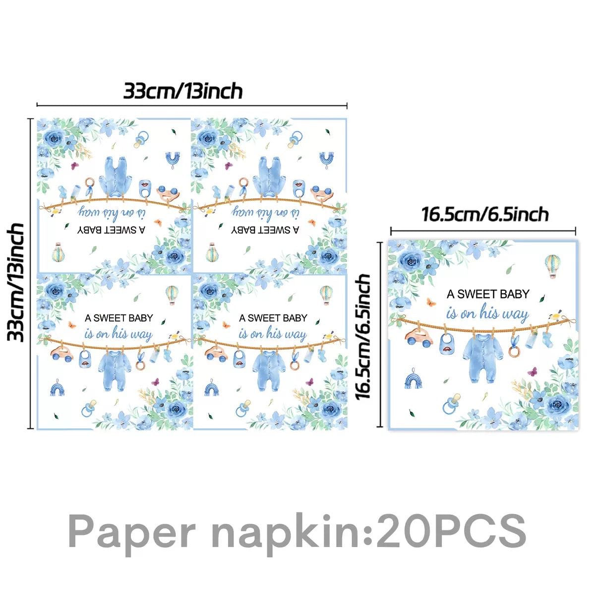 50pc Baby Boy Partyware Bundle