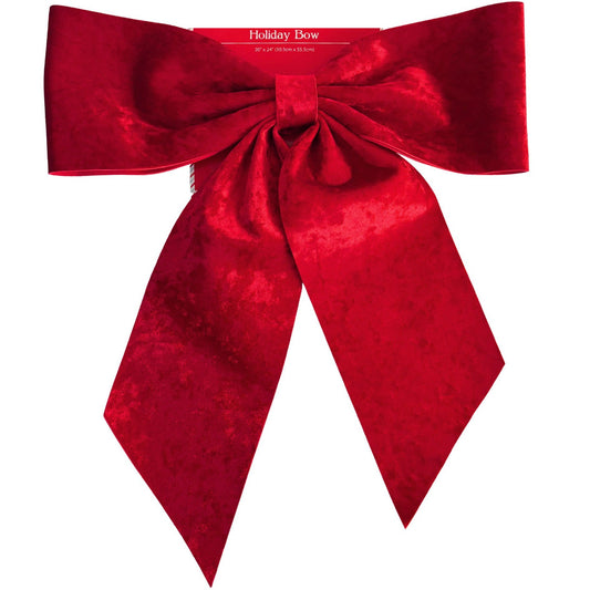Velvet Sponge Christmas Bows (Lg)