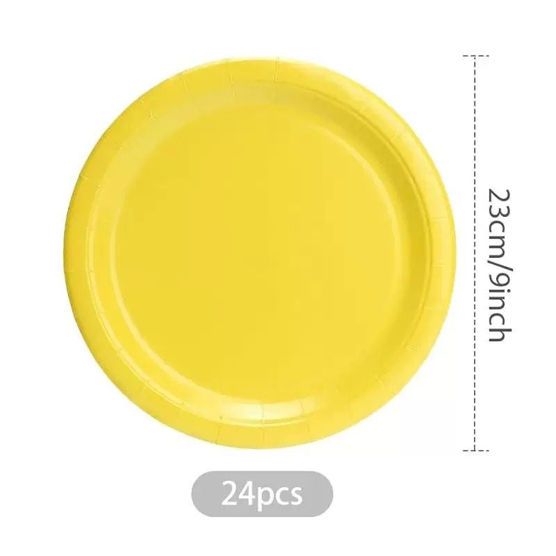 96pc Yellow Partyware Bundle