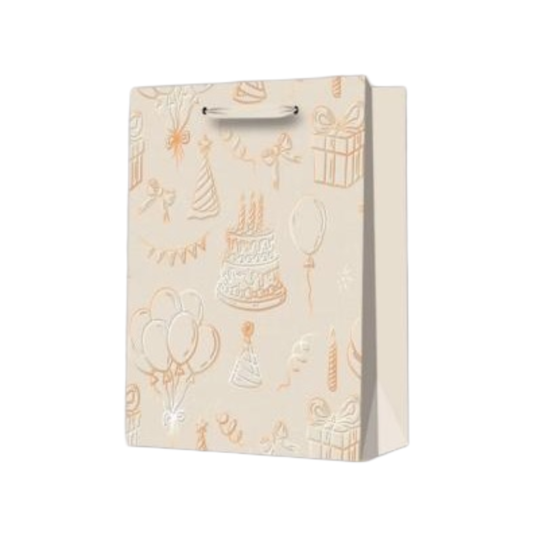 Metallic Party Print Gift Bag (Medium)
