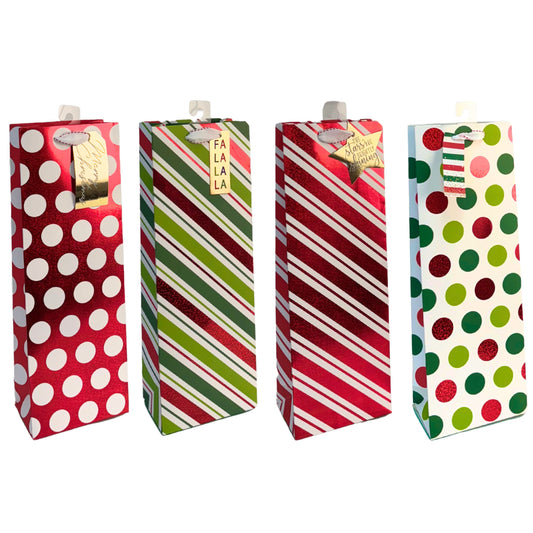 Contemporary Christmas Bottle Bags
