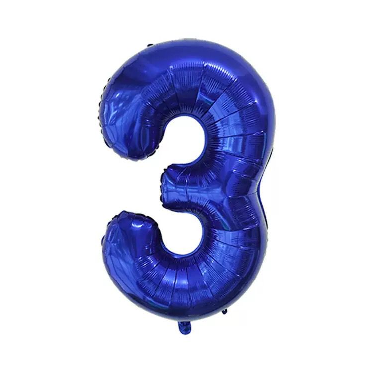 40" Royal Blue Number Balloons