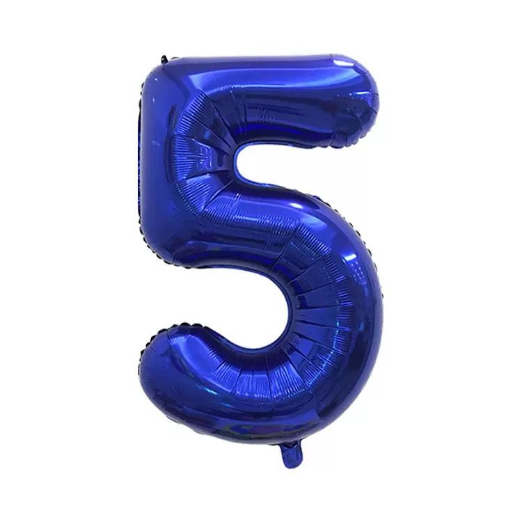 40" Royal Blue Number Balloons