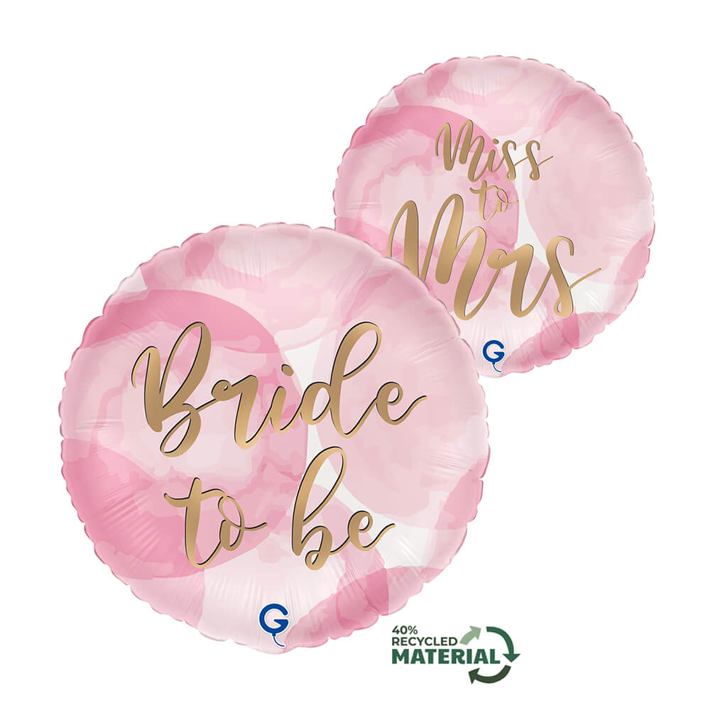 18" Bride to be/Ms to Mrs Foil Balloon