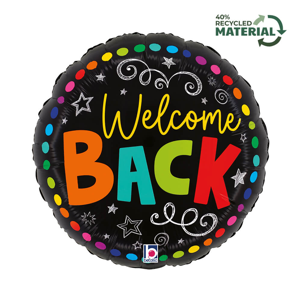 18" Colorful Welcome Back Foil Balloon