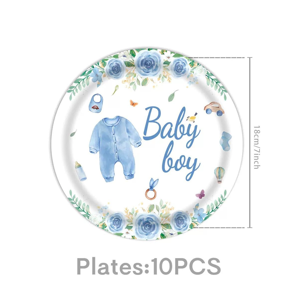 50pc Baby Boy Partyware Bundle