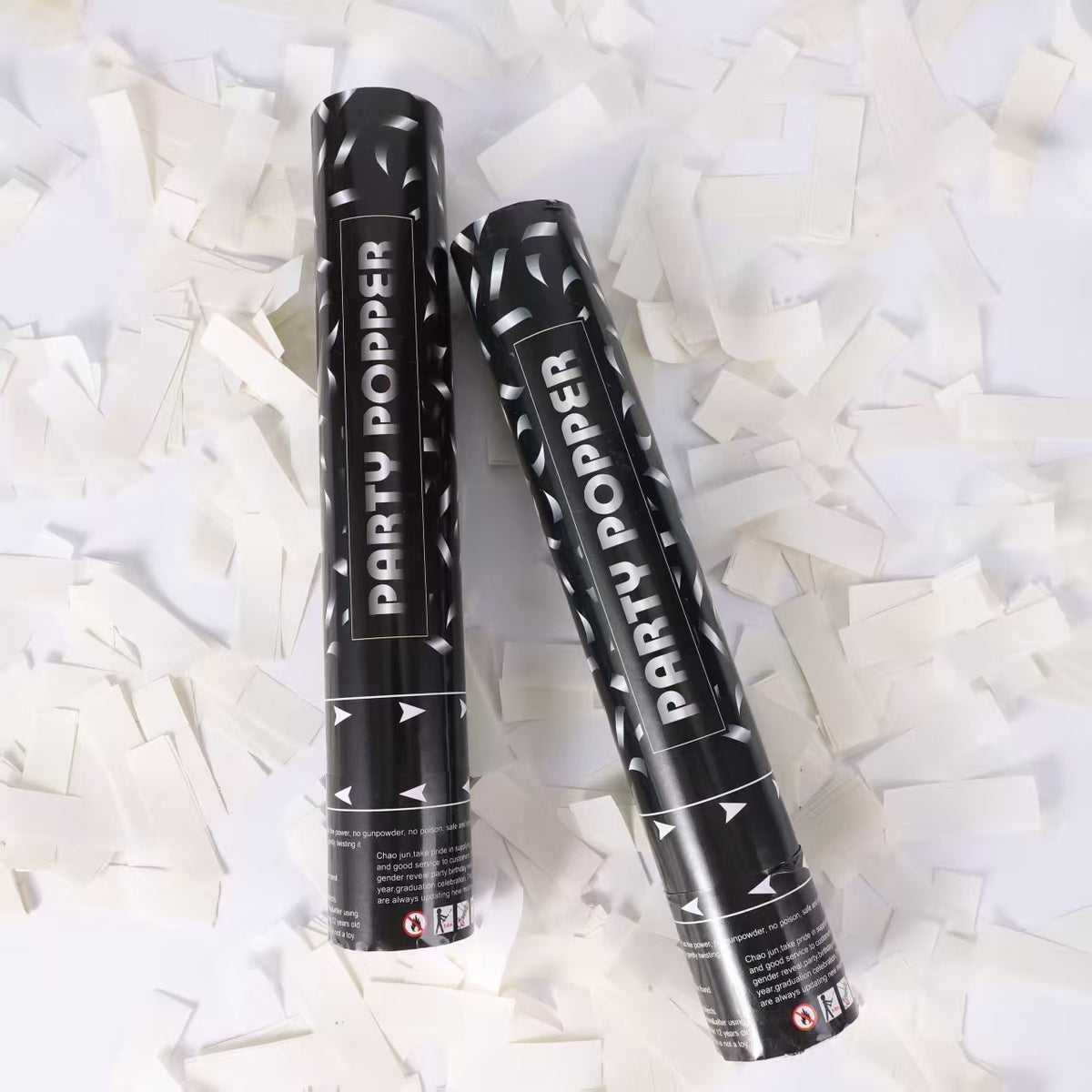 Confetti Cannon Poppers (black & gold confetti)