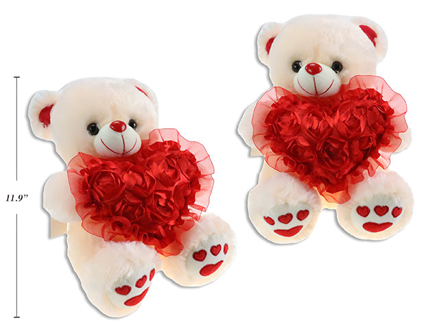 Love Bear w/ Rose Heart Pillow