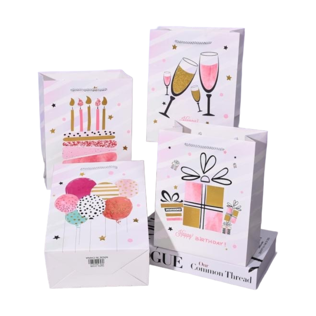 Pastel Watercolor Birthday Gift Bag (Large)