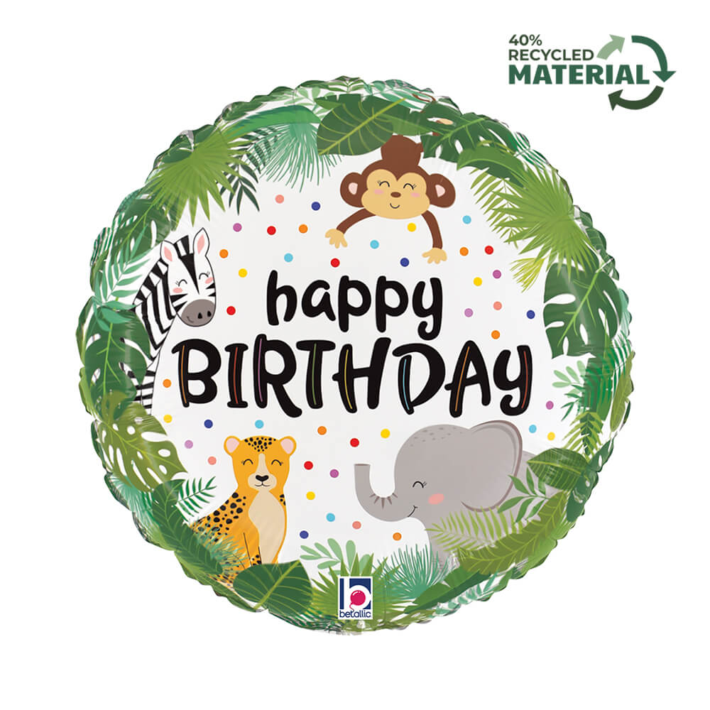 18" Jungle Birthday Foil Balloon