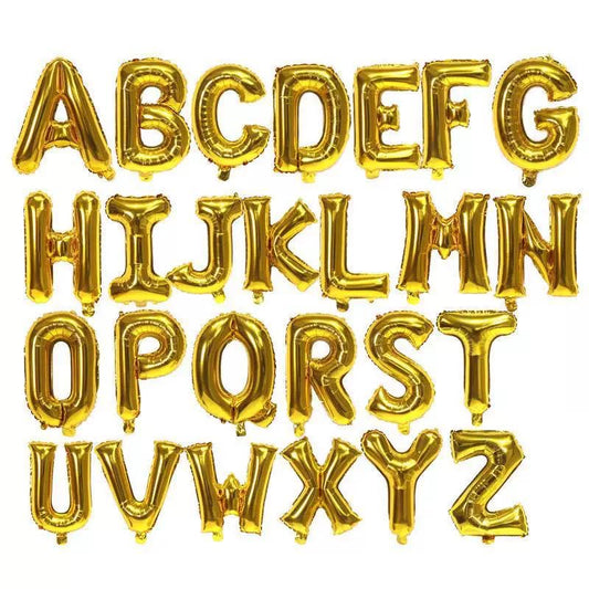 16” Letter Foil Balloons (Gold)