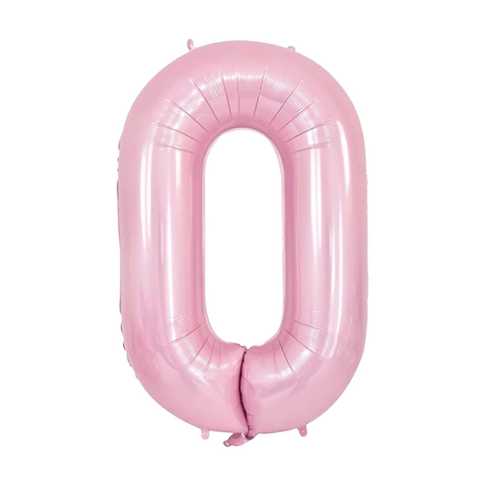40" Light Pink Number Balloons (matte)