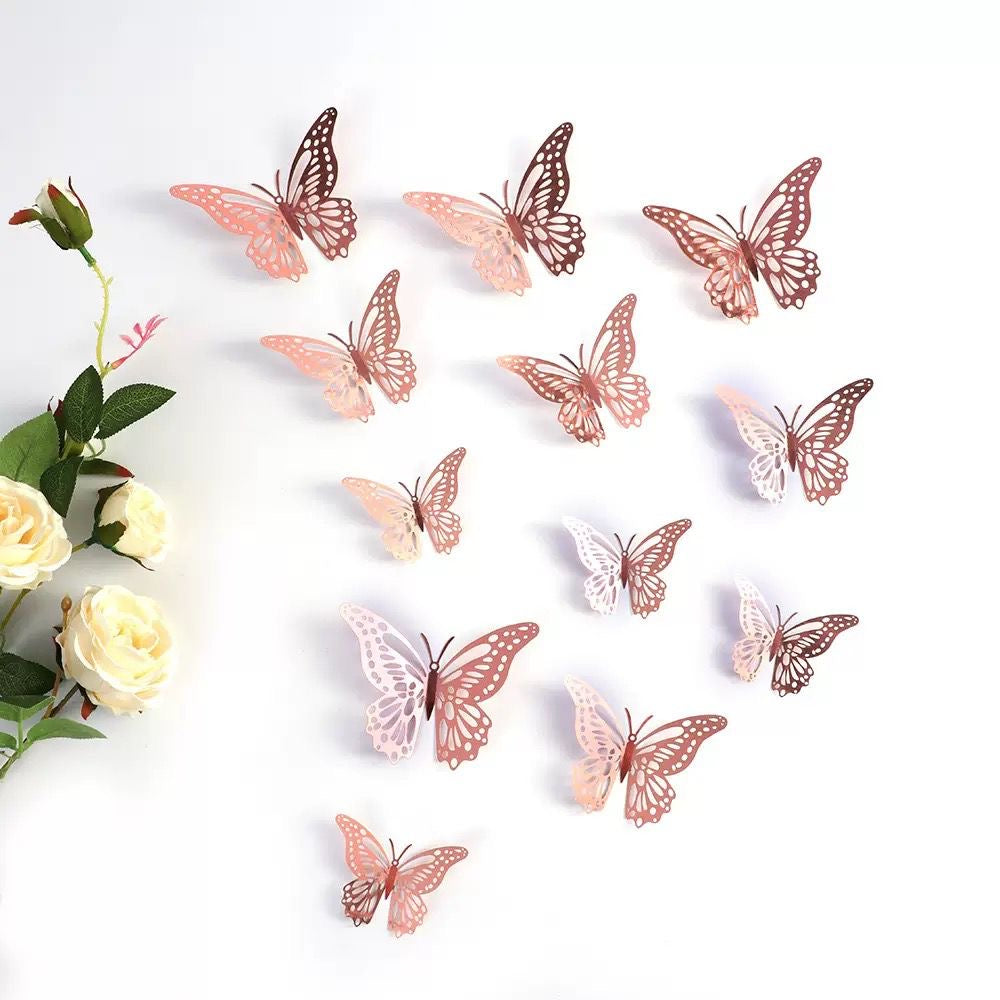 Metallic Butterflies (12 pcs)