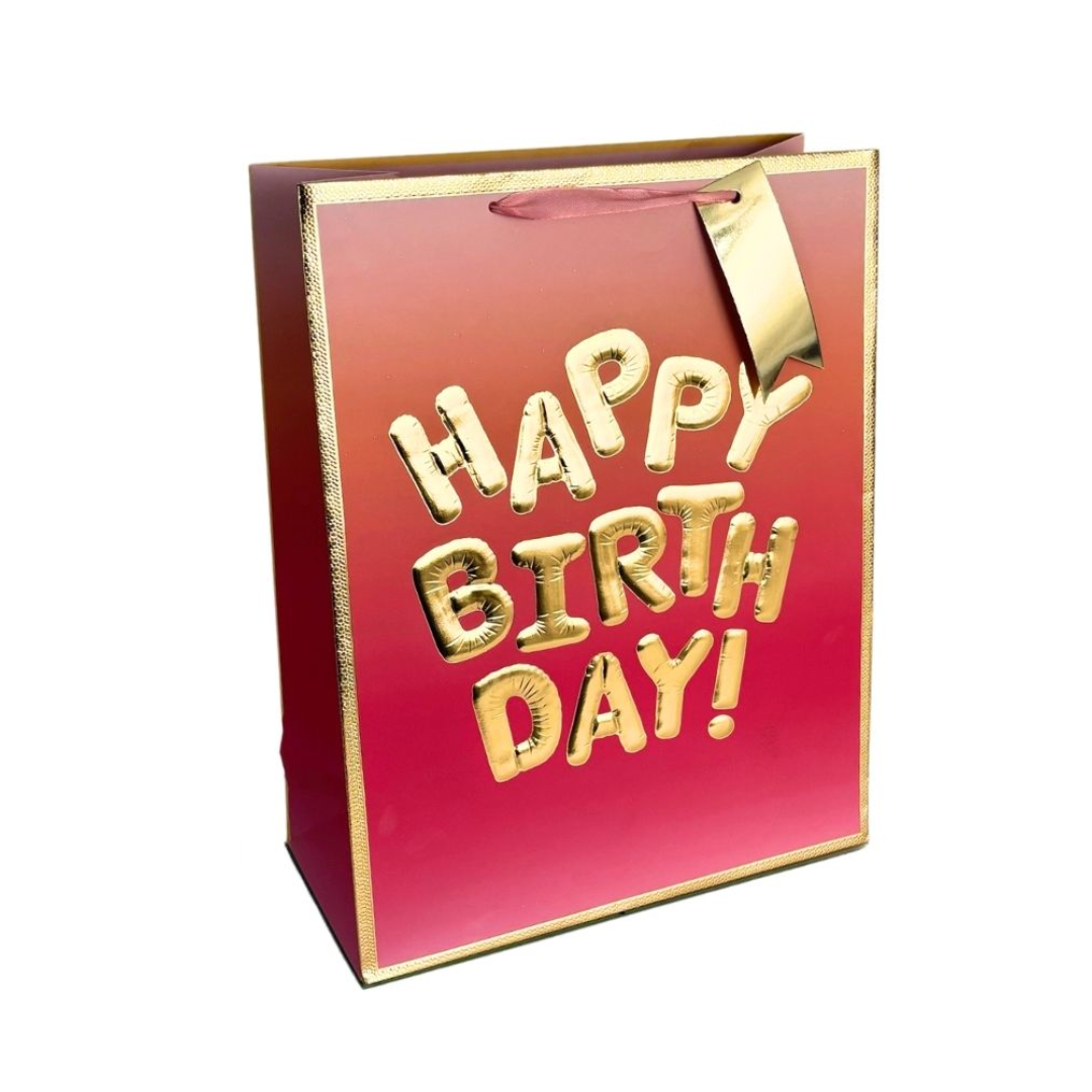 Embossed Birthday Paper Bags (Medium)