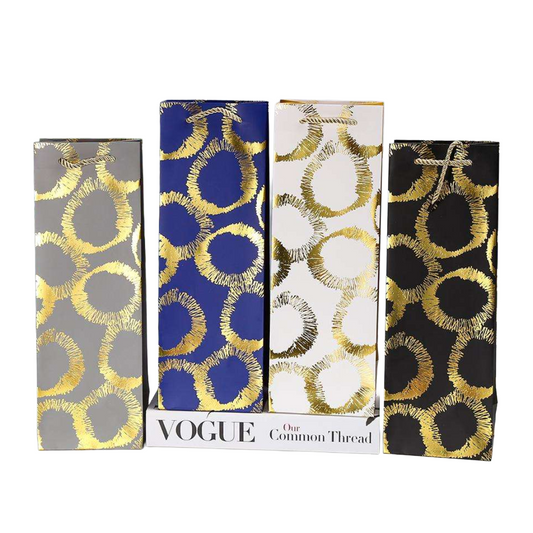Circle Pattern Bottle Gift Bag