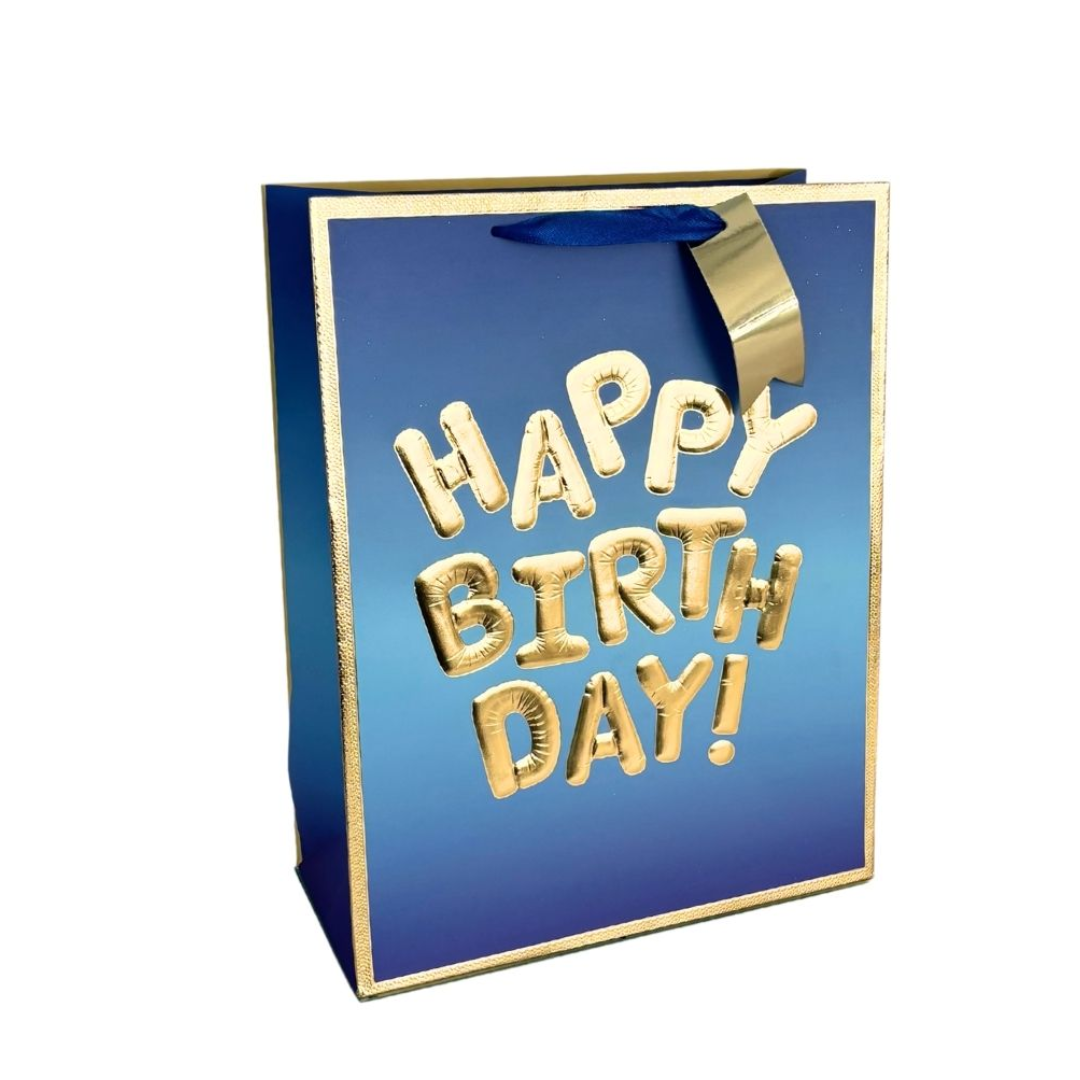 Embossed Birthday Paper Bags (Medium)