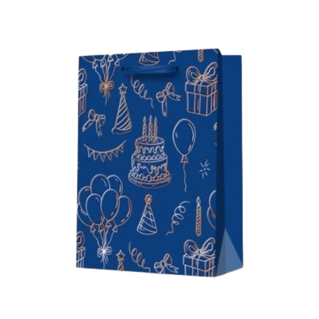 Metallic Party Print Gift Bag (Medium)