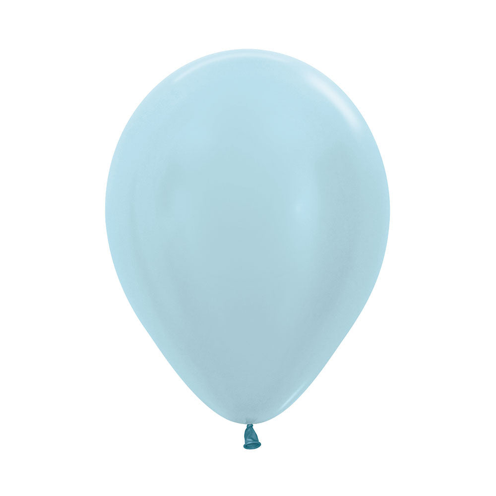Satin Blue Round Latex Balloon