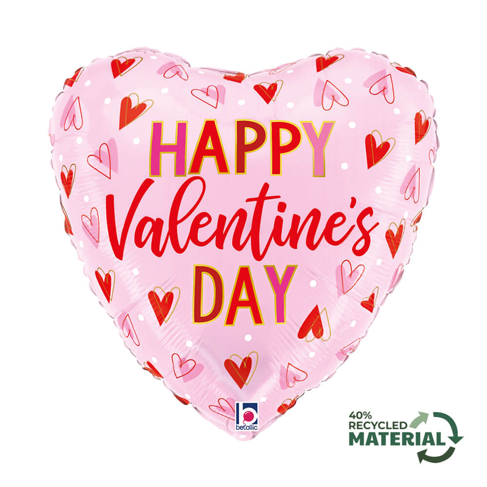 18" Valentine Sparkle Heart Foil Balloon