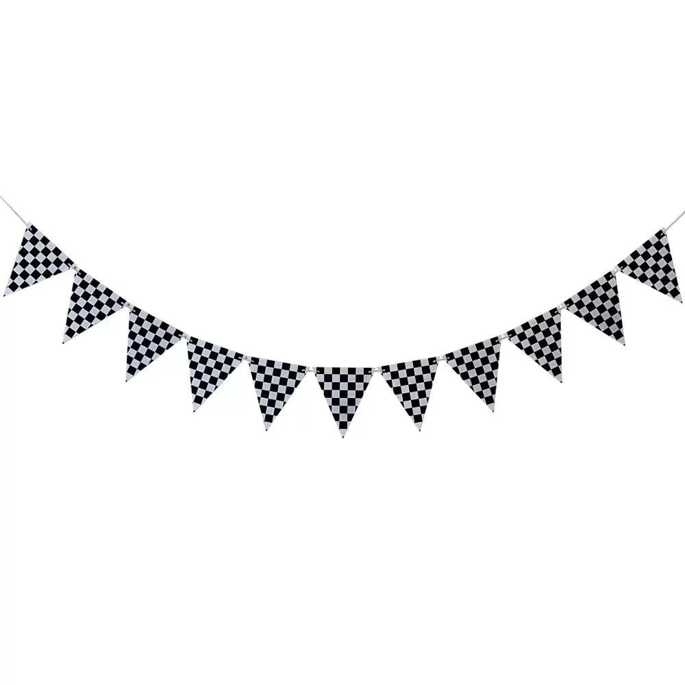 8ft Checkered Race Car Flags Banner