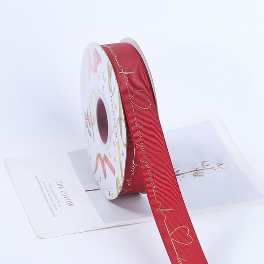 Love You Forever Print Ribbon (50 yards per roll, 1” width)
